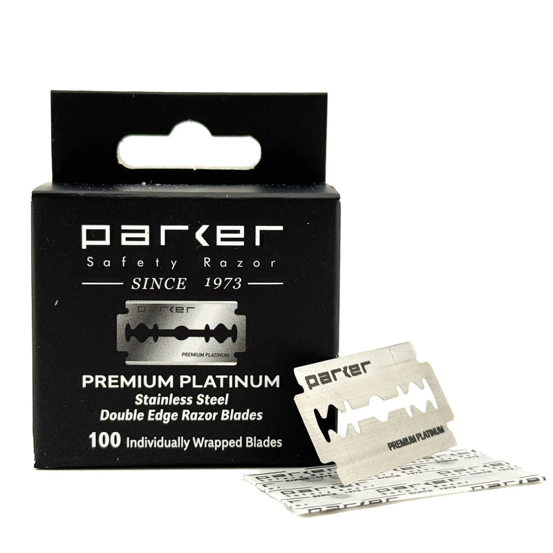 Parker - Platinum Double Edge Razor Blades, Salon Pack (100 Count)
