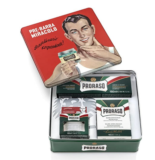 Proraso Vintage Gift Tin: Classic Formula - Green - New England Shaving Company