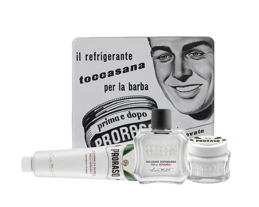 Proraso Vintage Gift Tin: Sensitive Skin Formula - White - New England Shaving Company