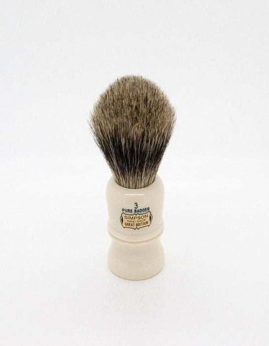 Simpson - Duke 3 Shaving Brush, Pure Badger - New England Shaving Company