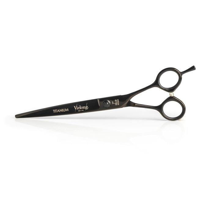 Vielong Azabache Hairdressing Scissors 7 inches Black - New England Shaving Company