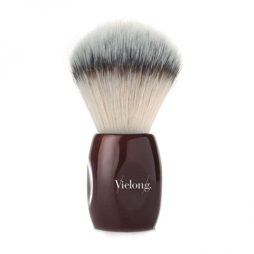 Vielong Bristol Fibersoft Synthetic Badger Hair Shaving Brush with Burgundy Handle - New England Shaving Company