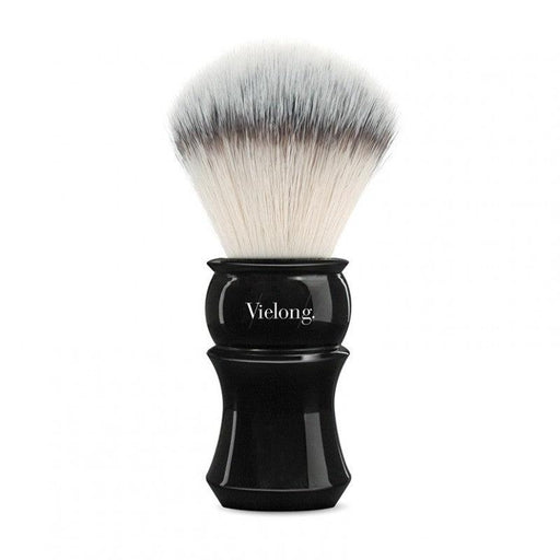 Vielong Seven Fibersoft Synthetic Badger Hair Shaving Brush with Black Handle - New England Shaving Company
