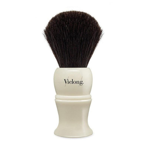 Vielong Metropolitan Black Horsehair Shaving Brush with Ivory Handle - New England Shaving Company