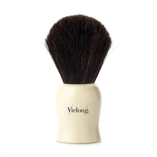 Vielong Rolho Black Horsehair Shaving Brush with Ivory Handle - New England Shaving Company
