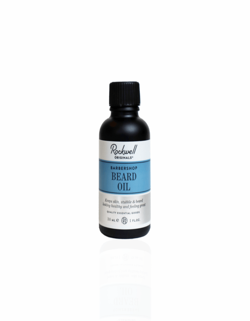 Rockwell beard oil 2 oz with jojoba and argan oils for softening coarse beards and soothing dry, sensitive skin