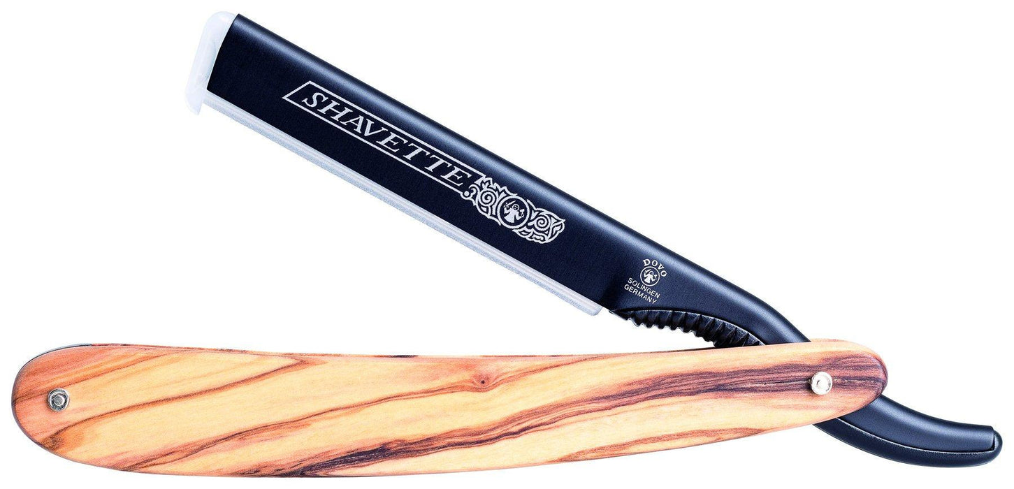 Dovo - Shavette Straight Razor - Olivewood Handle - New England Shaving Company