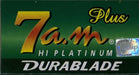Durablade - 7 AM Plus Hi Platinum Double Edge Razor Blades - New England Shaving Company