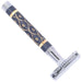 Parker - Closed Comb Safety Razor 65R - Gray and Gold - New England Shaving Company