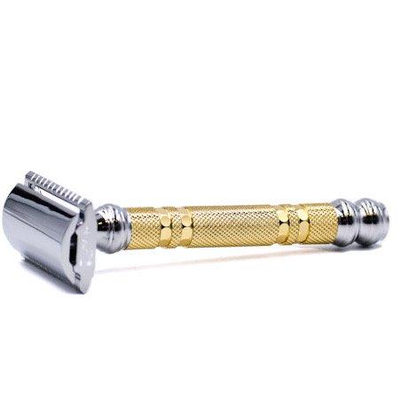Parker - Convertible Safety Razor 69CR - Brass and Chrome - New England Shaving Company