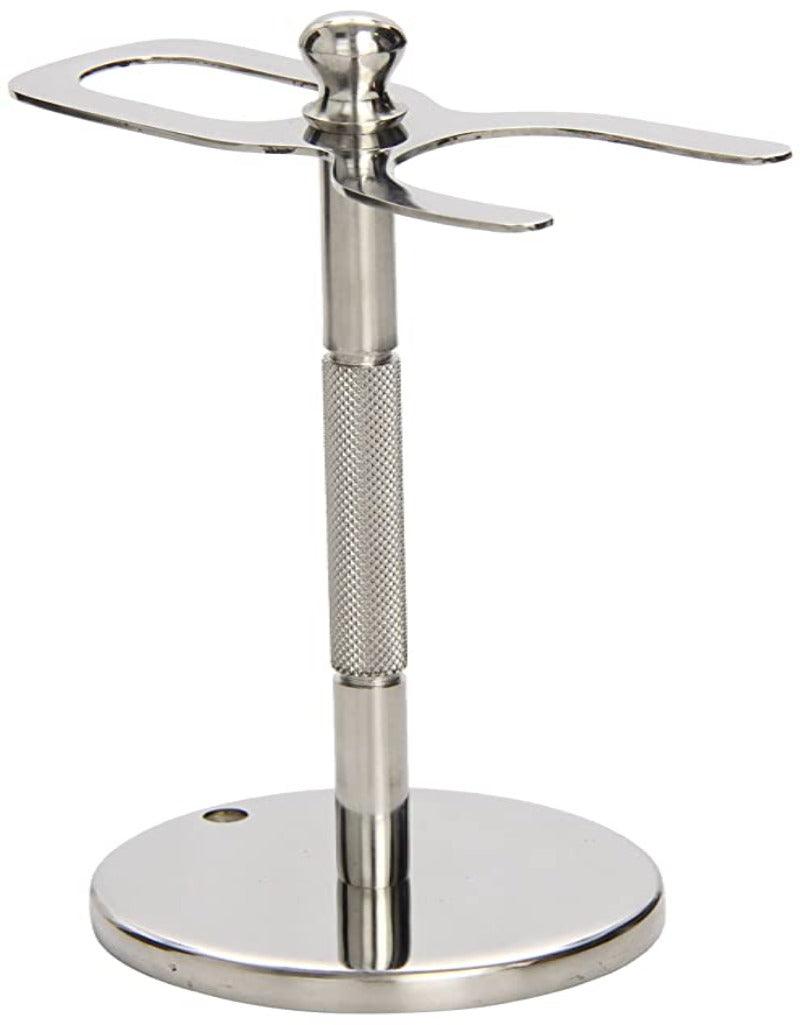 Parker - Stainless Steel Straight Razor and Brush Stand - New England Shaving Company