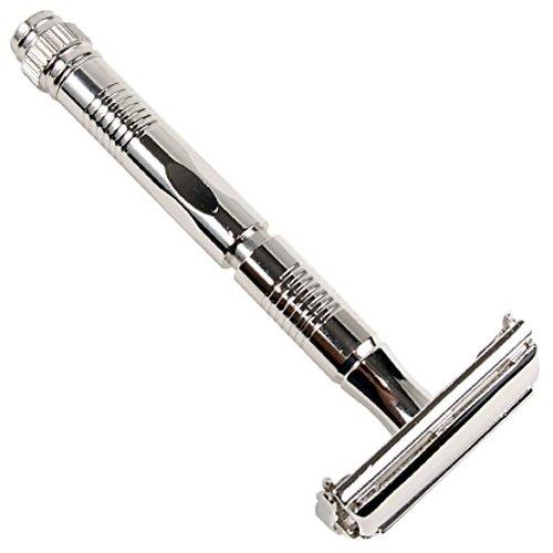 Parker - Long Handle Butterfly Safety Razor 90R - Chrome - New England Shaving Company