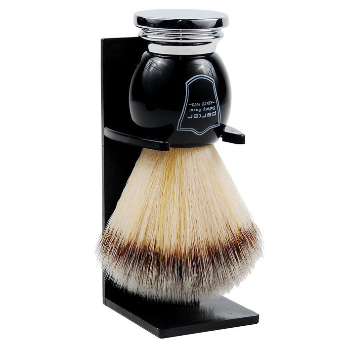 Parker - Black and Chrome Handle Synthetic Brush with Stand