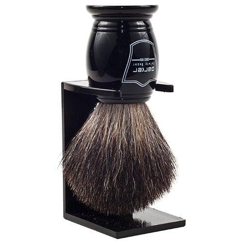 Parker - Ebony Handle Black Badger Brush with Stand - New England Shaving Company