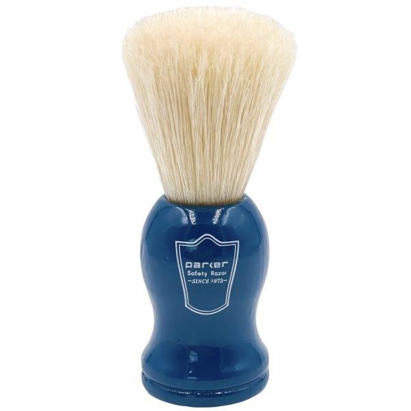 Parker - Blue Wood Handle Boar Brush with Stand