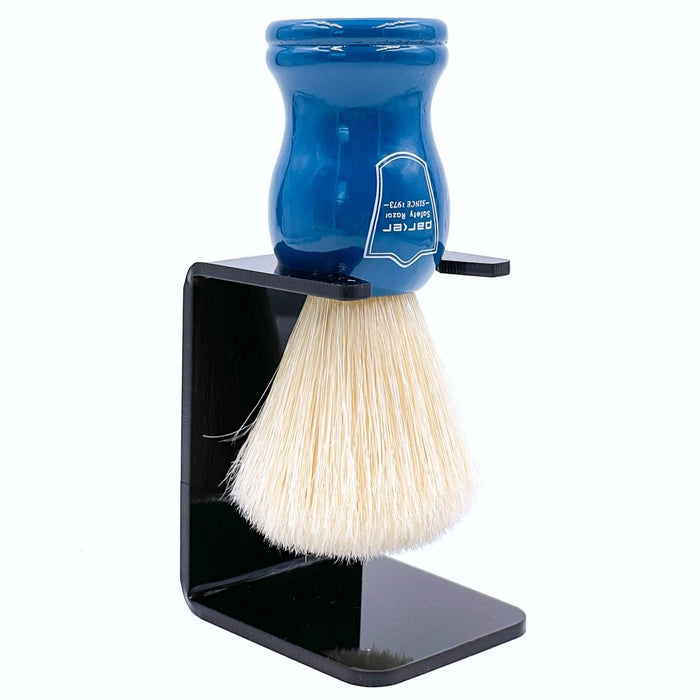 Parker - Blue Wood Handle Boar Brush with Stand