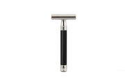 Edwin Jagger - DESGA6BL 3ONE6 Stainless Steel Black Double Edge Safety Razor - New England Shaving Company
