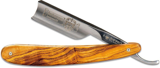 Dovo - "Barbarossa" Straight Razor, Olive Wood Handle, Square Point, 5/8" - New England Shaving Company