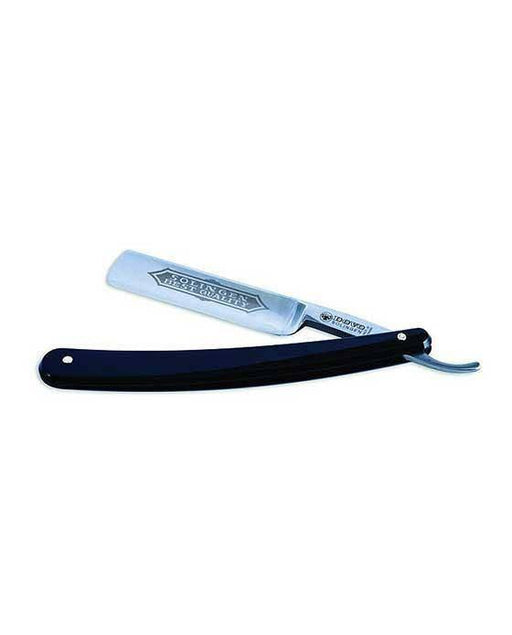 Dovo Best Quality Round Point Beginner Friendly Straight Razor, 6/8", Black Handle - New England Shaving Company