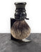 Parker - Ebony Handle Pure Badger Brush with Stand - New England Shaving Company