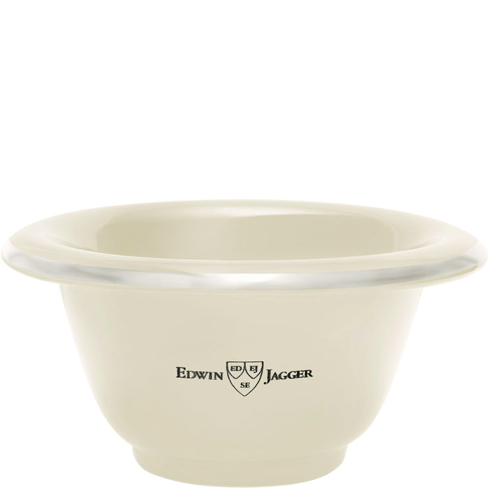 Edwin Jagger - Porcelain Shaving Bowl with Silver Rim - New England Shaving Company