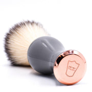 Parker - Gray and Rose Gold Handle Synthetic Brush with Stand - New England Shaving Company