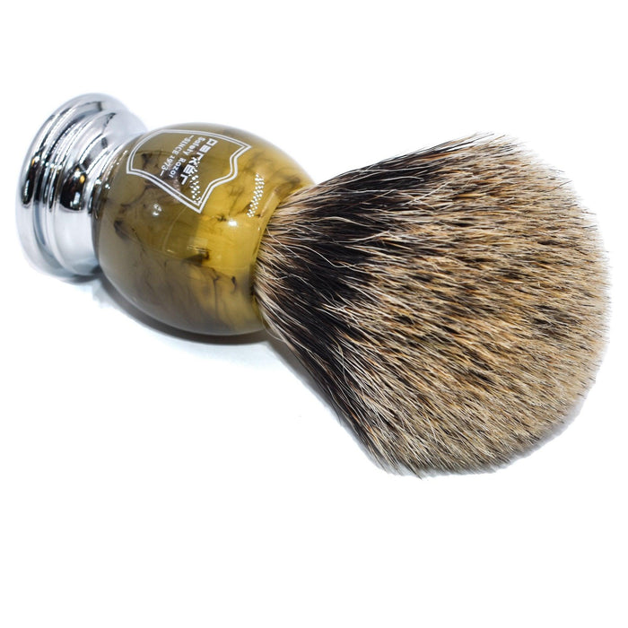 Parker - Faux Horn Handle Pure Badger Brush with Stand - New England Shaving Company