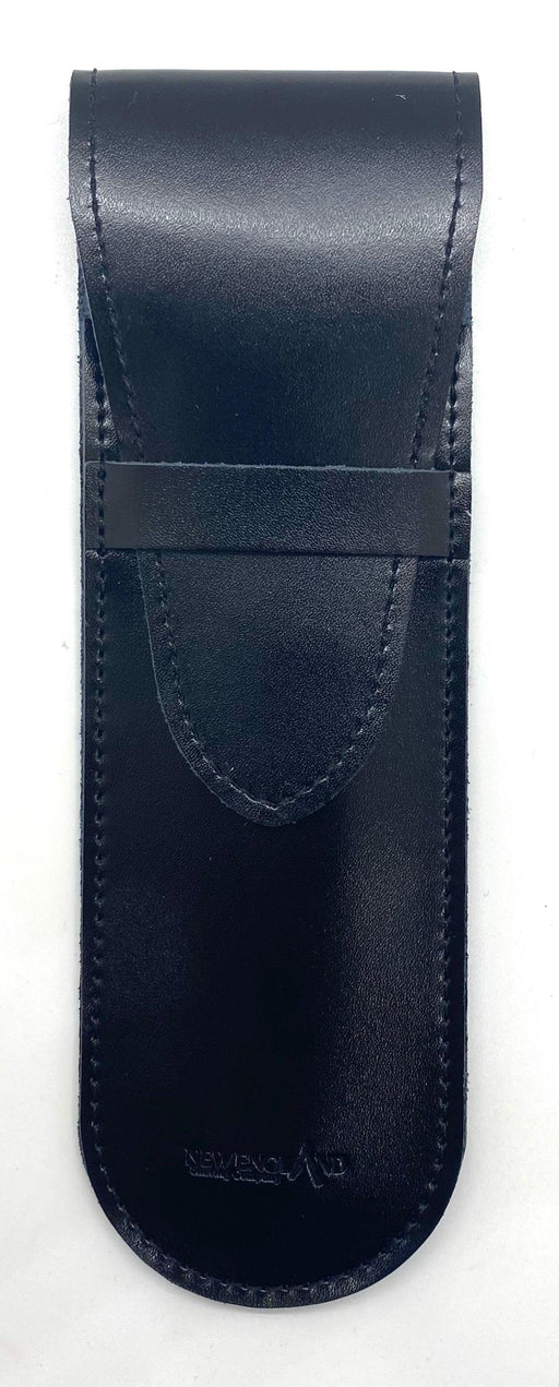 Leather Straight Razor Case - Black Leather - New England Shaving Company
