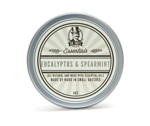Dr Jon's - Essentials Eucalyptus & Spearmint Vegan Shaving Soap - New England Shaving Company