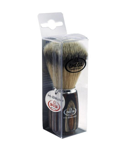 Omega - Premium Synthetic Fiber Hair - Multilayer Wooden Handle - New England Shaving Company