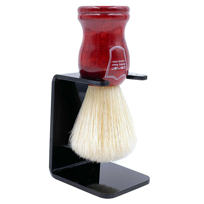 Parker - Redwood Handle Boar Brush with Stand - New England Shaving Company