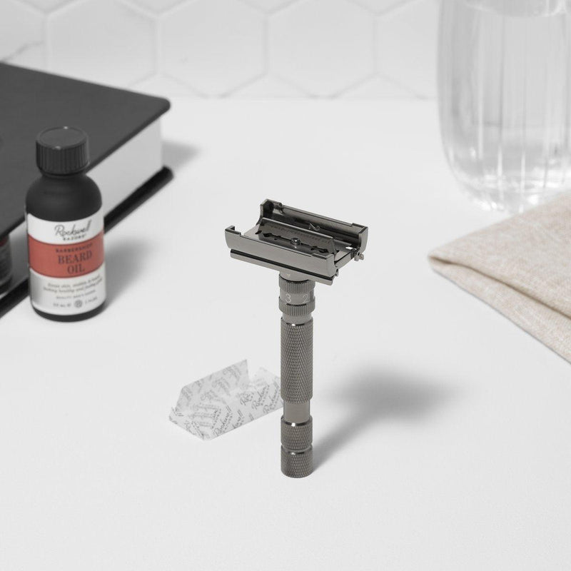 Rockwell - T2 Twist-To-Open Adjustable Safety Razor - New England Shaving Company
