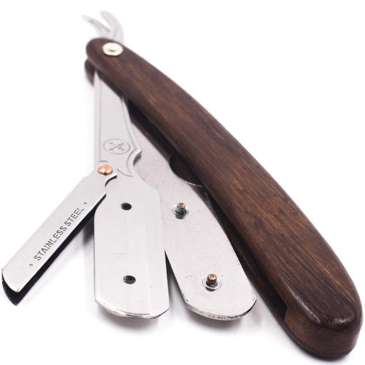 Parker - Professional Barber Razor Shavette SRDW, Sheesham Wood Handle - New England Shaving Company