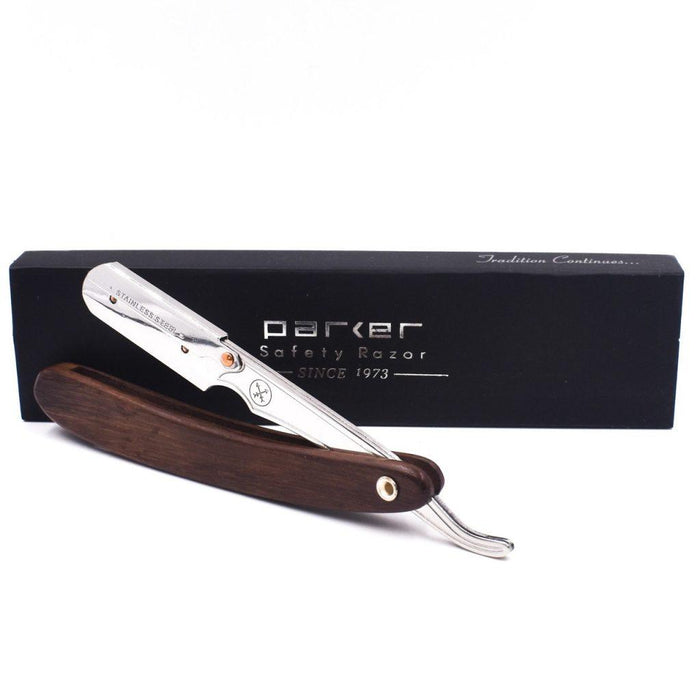 Parker - Professional Barber Razor Shavette SRDW, Sheesham Wood Handle