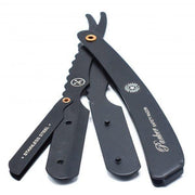 Parker - Professional Barber Razor Shavette SRXBLK, Black - New England Shaving Company