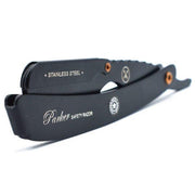 Parker - Professional Barber Razor Shavette SRXBLK, Black - New England Shaving Company