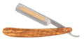 Dovo - Inox Stainless Steel Straight Razor, Olive Handle, Round Point 5/8" - New England Shaving Company