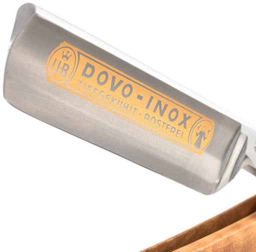 Dovo - Inox Stainless Steel Straight Razor, Olive Handle, Round Point 5/8" - New England Shaving Company