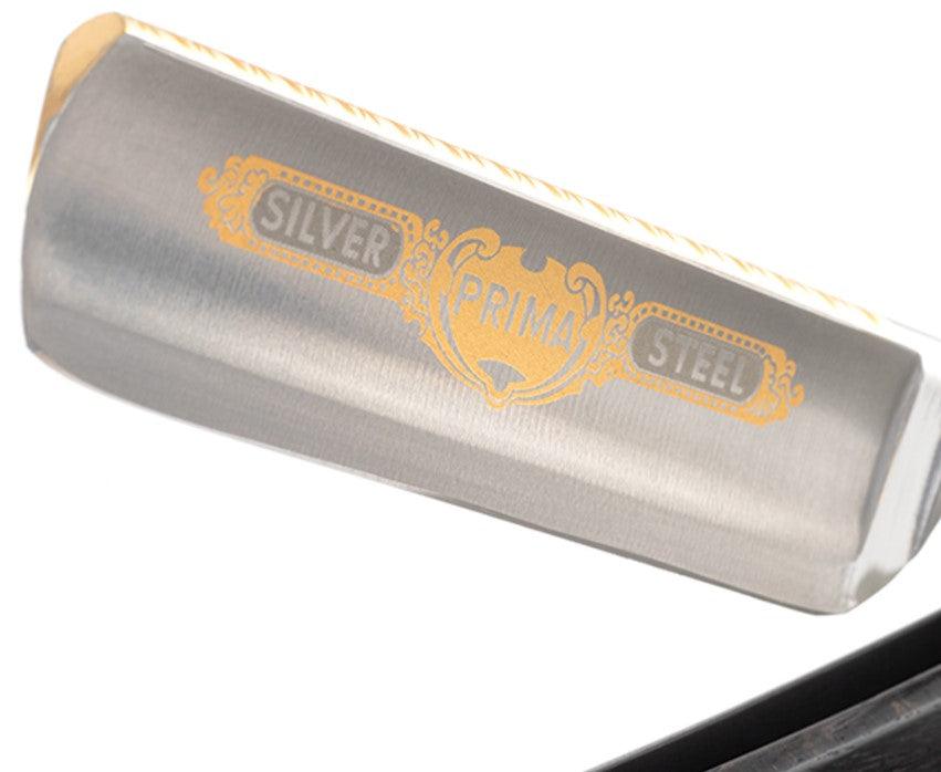 Dovo - Silver Steel Straight Razor, Ebony Handle, 5/8" - New England Shaving Company
