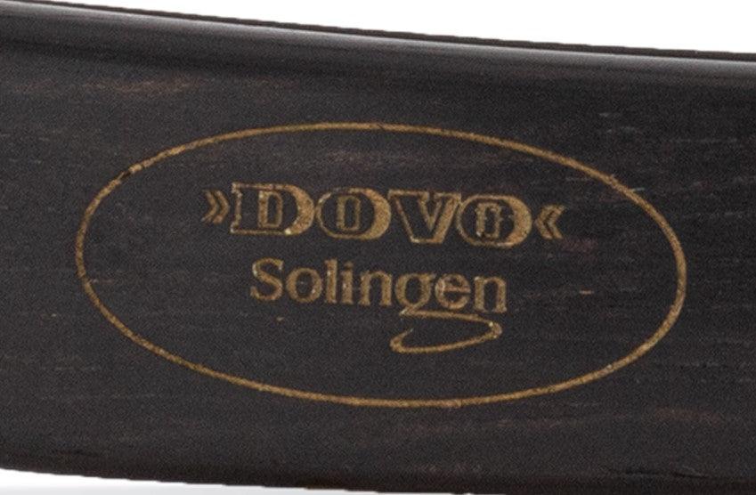 Dovo - "Bergischer Lowe" Straight Razor, Ebony Wood Handle, Spanish Point, 6/8"
