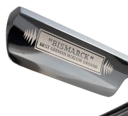 Dovo - "Bismark" Oxidized Straight Razor, Ebony Handle, Round Point, 6/8" - New England Shaving Company