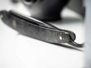 Boker - Amboina Straight Razor, Black Carbon Steel, 6/8" - New England Shaving Company