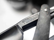 Boker - Amboina Straight Razor, Black Carbon Steel, 6/8" - New England Shaving Company