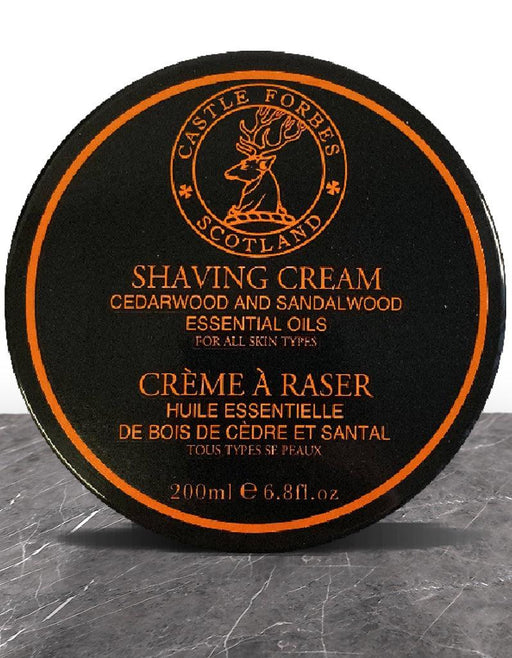 Castle Forbes - Cedarwood and Sandalwood Essential Oil Shaving Cream - New England Shaving Company