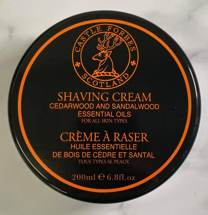 Castle Forbes - Cedarwood and Sandalwood Essential Oil Shaving Cream - New England Shaving Company