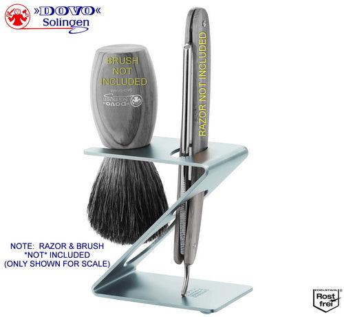 Dovo - Stand for Straight Razor and Shaving Brush, Stainless Steel - New England Shaving Company