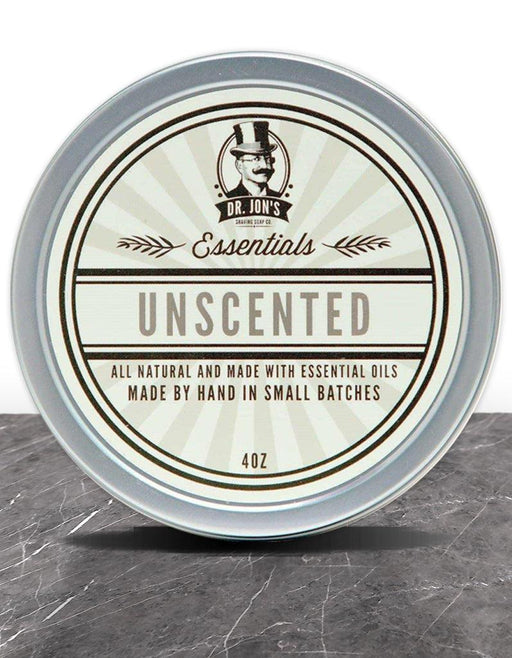 Dr Jon's - Essentials Unscented Vegan & All Natural Shaving Soap - New England Shaving Company