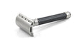 Edwin Jagger - DESSGA5 3ONE6 Stainless Steel Grooved Anodized Gun Metal Double Edge Safety Razor - New England Shaving Company
