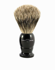 Edwin Jagger - 1EJ876 English Shaving Brush, Imitation Ebony with Best Badger, Medium - New England Shaving Company