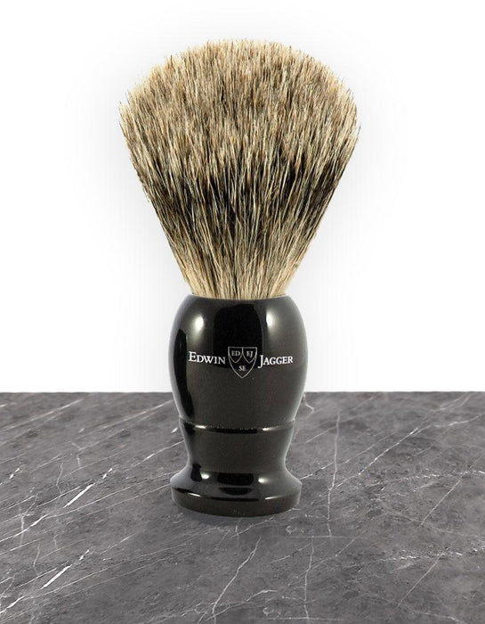Edwin Jagger - 1EJ876 English Shaving Brush, Imitation Ebony with Best Badger, Medium